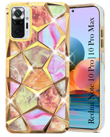For Xiaomi Mi Redmi Note 10 Pro | 10 Pro Max Back Cover Case (Dual Design Glitter Sparkle and Detachable Diamond Print Case | Soft and Flexible)