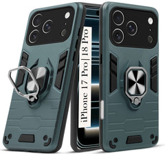 For iPhone 17 Pro | iPhone 18 Pro Back Cover Case (Shockproof Dual Layer Polycarbonate |Ring Holder Kickstand)