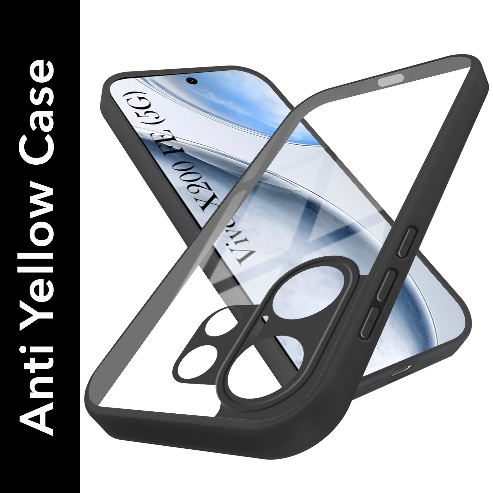 For Vivo X200 FE Back Cover Case Ultra-Hybrid (Lifetime Anti Yellow | Anti Scratch | Crystal Clear Shockproof)