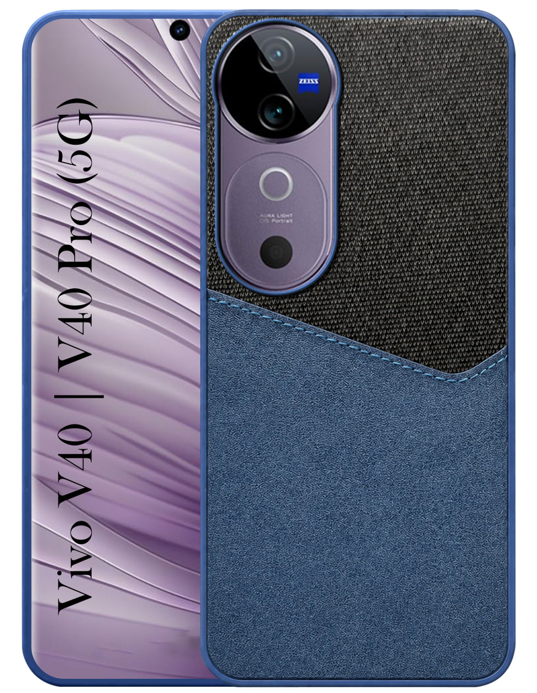 For Vivo V40 | Vivo V40 Pro Back Cover Case (Dual PU Leather Stitch | Professional Minimalist | Soft and Flexible)