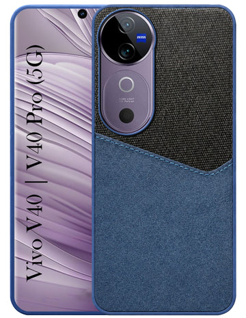 For Vivo V40 | Vivo V40 Pro Back Cover Case (Dual PU Leather Stitch | Professional Minimalist | Soft and Flexible)