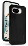 For Google Pixel 9A Back Cover Case (Textured Grip Design | Micro-Fiber Cloth Inside | Slim and Light Weight | Soft Touch and Feel | Black)