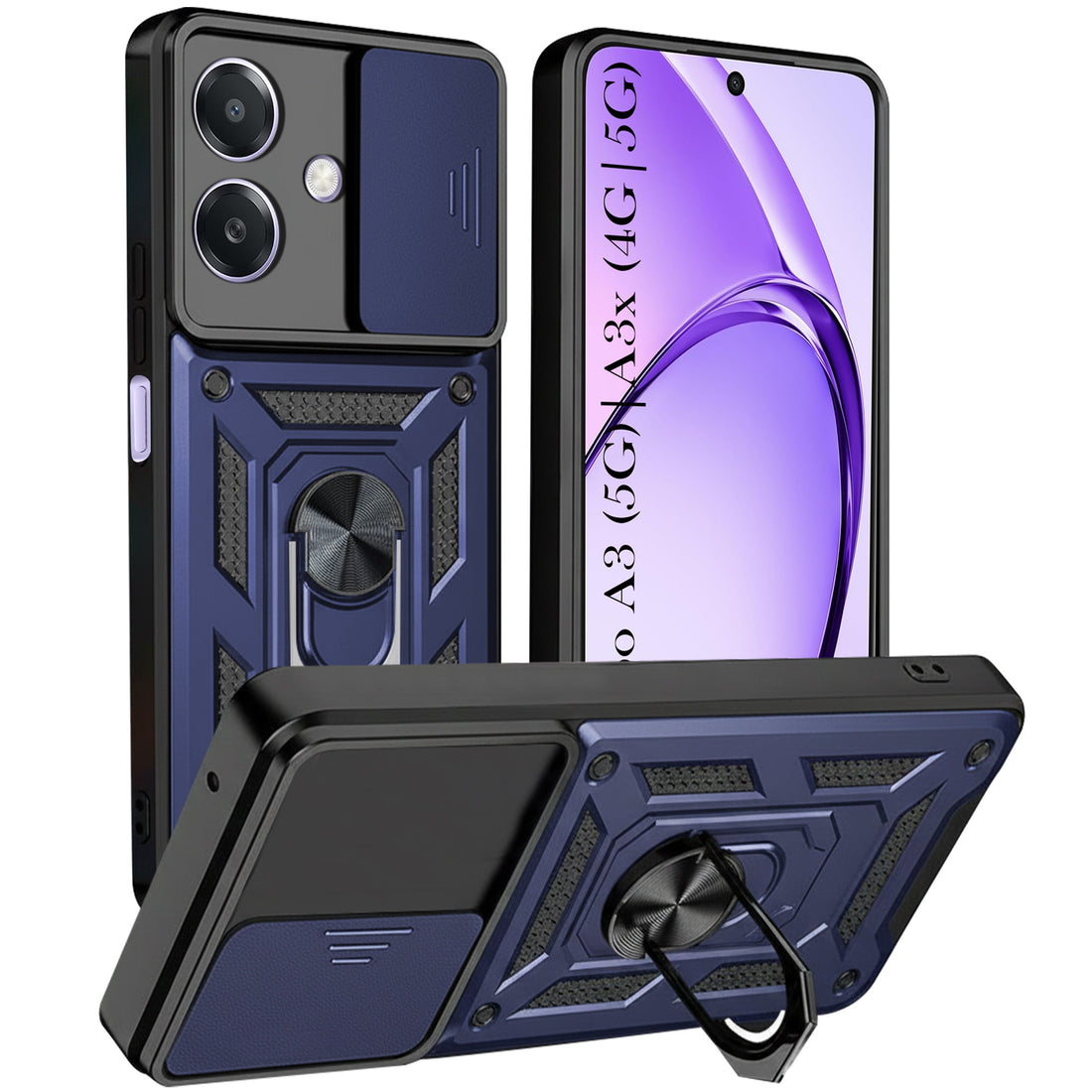 For Oppo A3X 5G | Oppo A3 5G Back Cover Case (Hybrid Dual Armor Polycarbonate)