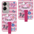 For Vivo iQOO Z9 Lite 5G Back Cover Case (3D Cute Heart Strap Holder | Camera Protection | Designer Girls Print)