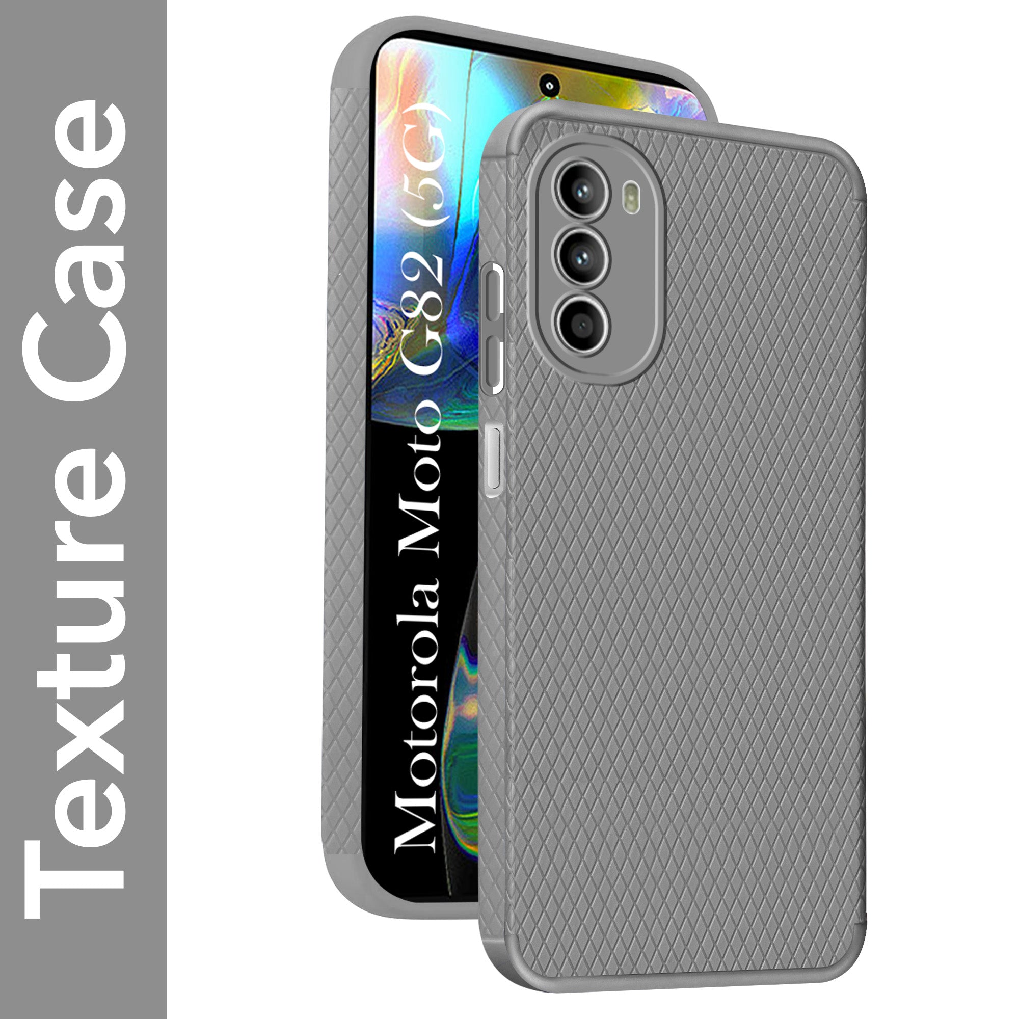 For Motorola Moto G82 5G Back Cover Case (Liquid Silicone | Side Grip | Camera Protection)