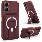 For Vivo Y56 5G Back Case Cover Metallic (Hybrid Armor Kickstand | MagSafe Compatible | Camera Protection Shockproof)