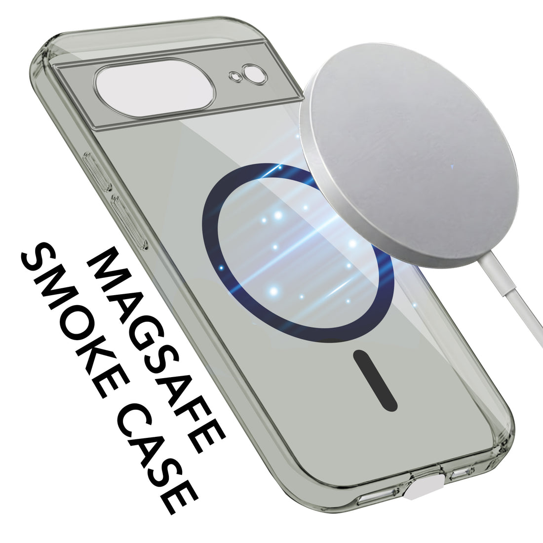 For Google Pixel 8 Back Cover Case Lifetime Anti-Yellow MagSafe Compatible Clear (Sleek Hard Crystal | Shockproof and Camera Protection)
