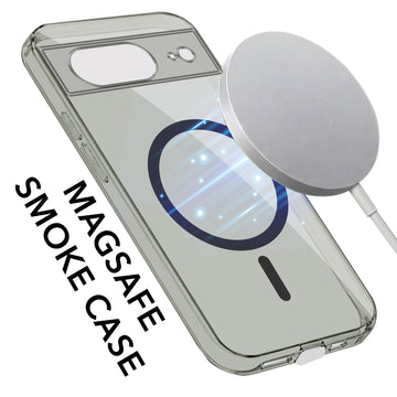 For Google Pixel 8 Back Cover Case Lifetime Anti-Yellow MagSafe Compatible Clear (Sleek Hard Crystal | Shockproof and Camera Protection)