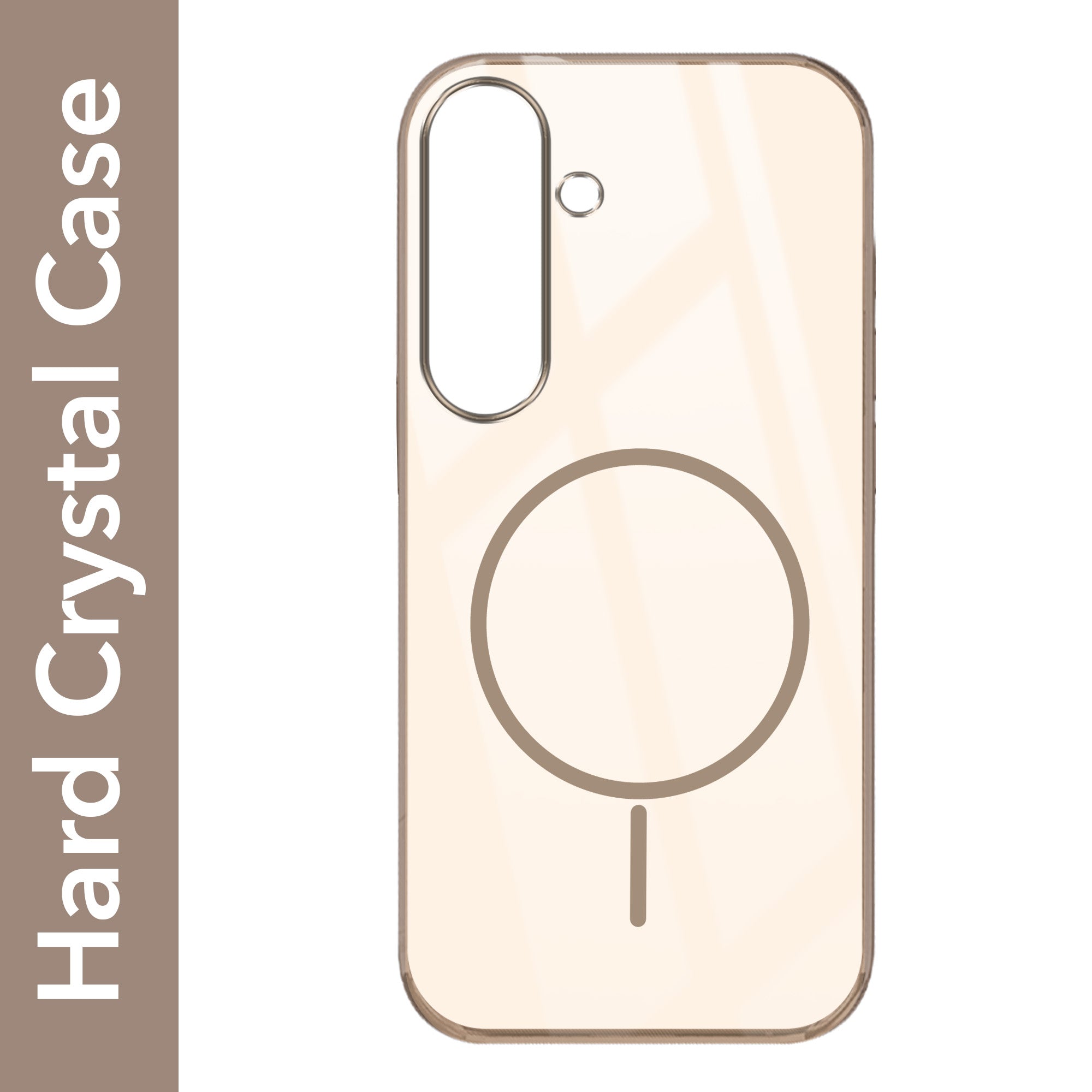For Samsung Galaxy S25 Plus Back Cover Case Crystal Anti Yellow(MagSafe Wireless Charging Support |Camera Protection Bump)