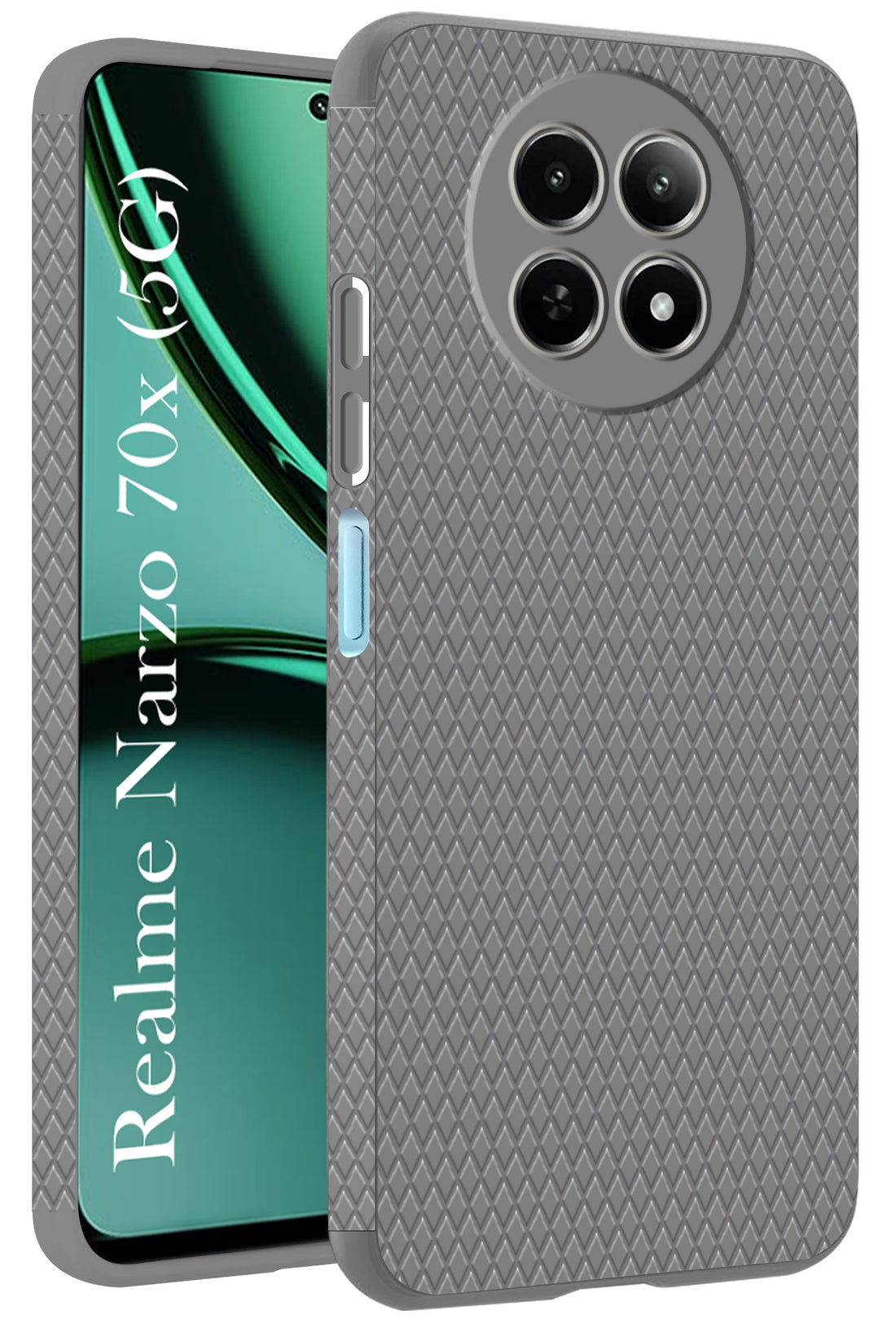 For Realme Narzo 70x 5GBack Cover Case (Liquid Silicone | Side Grip | Camera Protection)