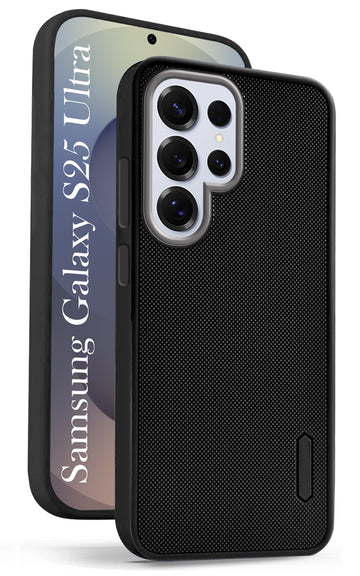 For Samsung Galaxy S25 Ultra Back Cover Case (Textured Grip Design | Micro-Fiber Cloth Inside | Slim and Light Weight | Soft Touch and Feel | Black)