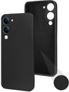 For Vivo iQOO Z10 Lite Back Cover Case (Matte Finish Silicone with Inside Fiber Cloth)