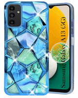 For Samsung Galaxy A13 5G Back Cover Case (Dual Design Glitter Sparkle and Detachable Diamond Print Case | Soft and Flexible)