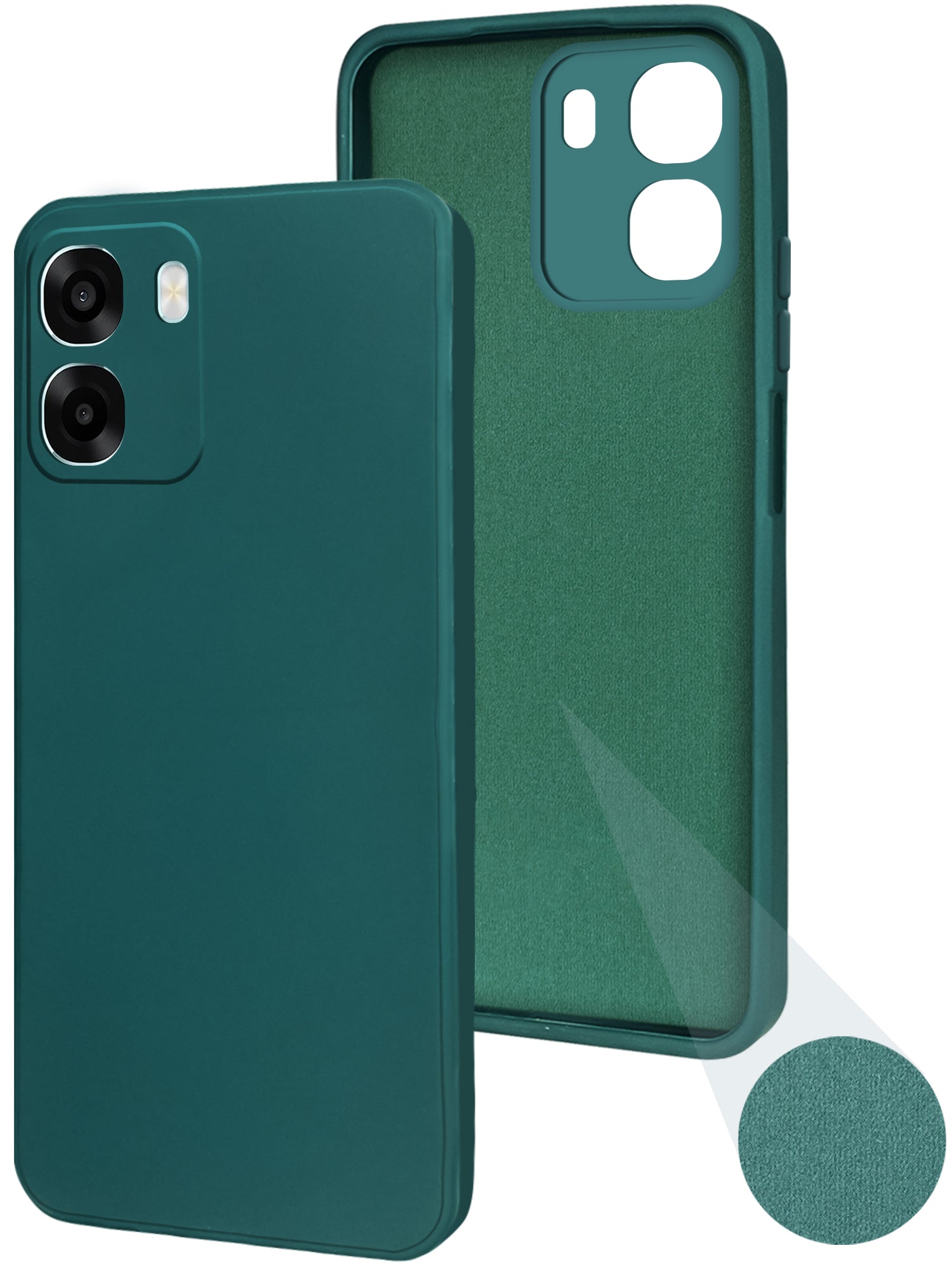 For Oppo K14x 5G Back Cover Case (Matte Finish Silicone with Inside Fiber cloth)