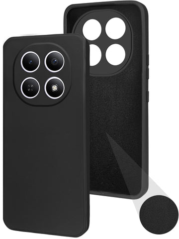 For Poco M8 5G Back Cover Case (Matte Finish Silicone with Inside Fiber cloth)