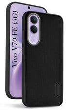 For Vivo V70 FE 5G Back Cover Case Rubberised (Textured Grip Design | Micro-Fiber Cloth Inside | Slim and Light Weight | Soft Touch and Feel)