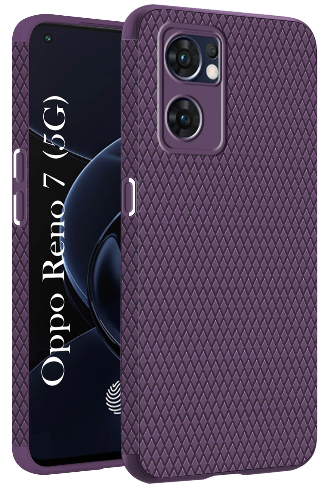 For Oppo Reno7 5G | Reno 7 5G Back Cover Case (Camera Protection | Side Grip Texture | Soft and Flexible)
