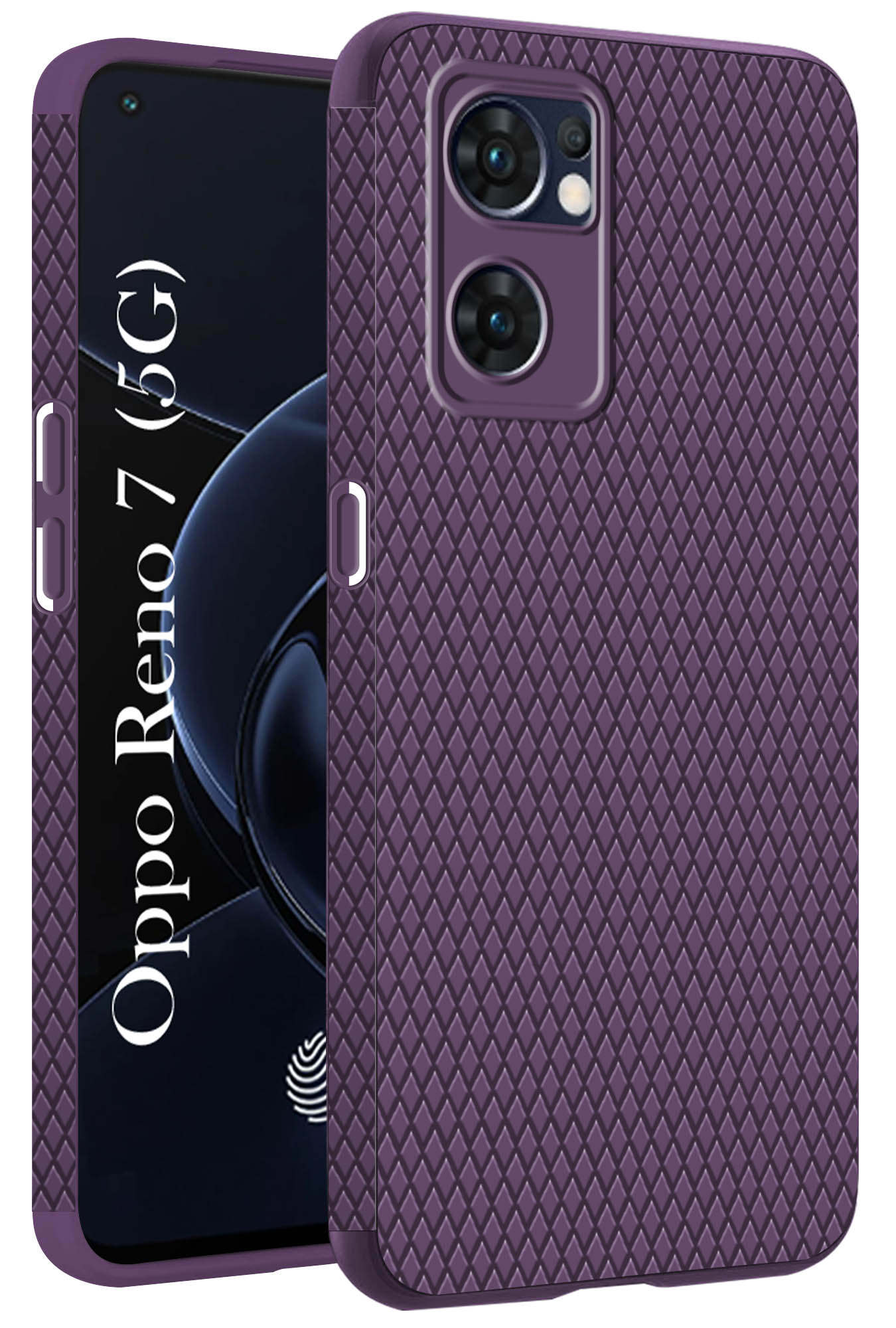 For Oppo Reno7 5G | Reno 7 5G Back Cover Case (Camera Protection | Side Grip Texture | Soft and Flexible)