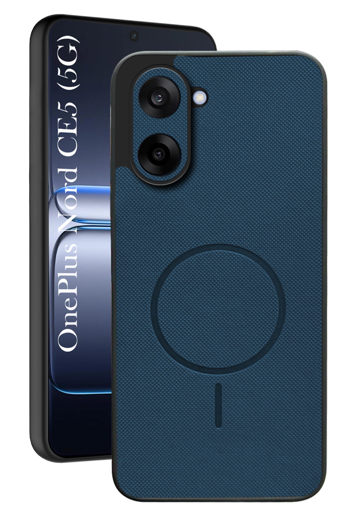 For Oneplus Nord CE 5 Back Cover Case PU Leather (Texture Grip Design | Professional Minimalist | Camera Protection | Soft and Flexible)