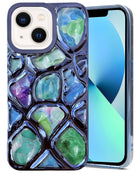 For Apple iPhone 13 Back Cover Case ( Dual Design Glitter Sparkle and Detachable Diamond Print Case | Soft and Flexible)
