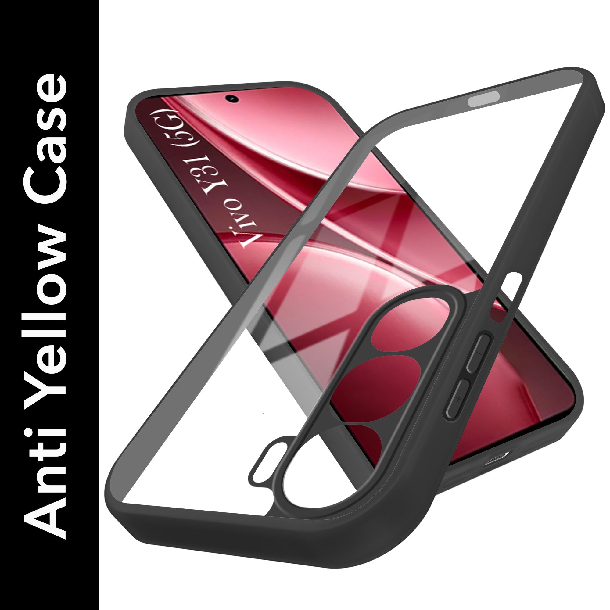 For Vivo Y31 5G Back Cover Case Ultra-Hybrid (Lifetime Anti Yellow | Anti Scratch | Crystal Clear Shockproof)