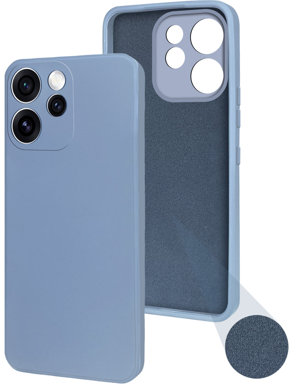 For Oppo Reno15 Pro 5G | Oppo Reno 15 Pro 5G Back Cover Case (Matte Finish Silicone with Inside Fiber cloth)
