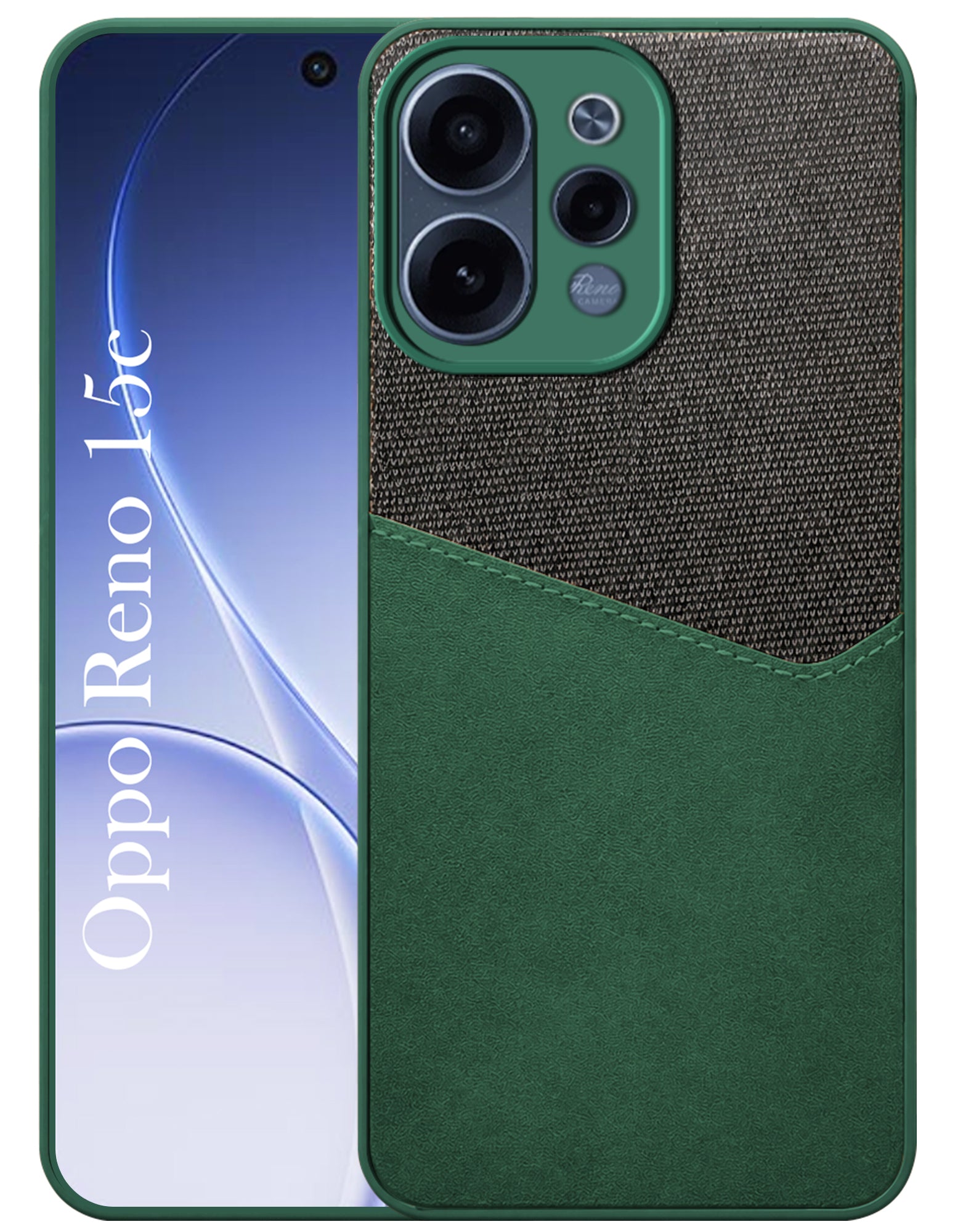 For Oppo Reno 15c Back Cover Case (Dual PU Leather Stitch | Professional Minimalist | Soft and Flexible)