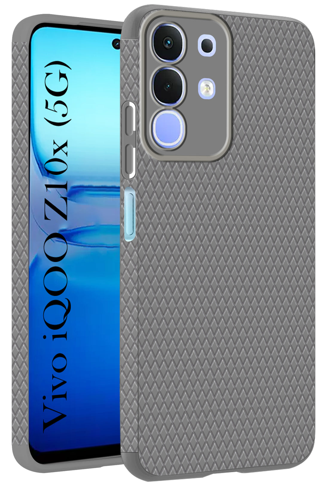 For Vivo iQOO Z10x Back Cover Case (Liquid Silicone | Side Grip | Camera Protection)
