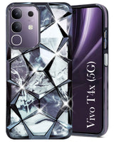 For Vivo T4x | Vivo Y31 Pro For Back Cover Case (Dual Design Glitter Sparkle and Detachable Diamond Print Case | Soft and Flexible)