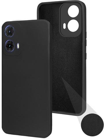 For Motorola Moto G85 5G Back Cover Case (Matte Finish Silicone with Inside Fiber cloth)