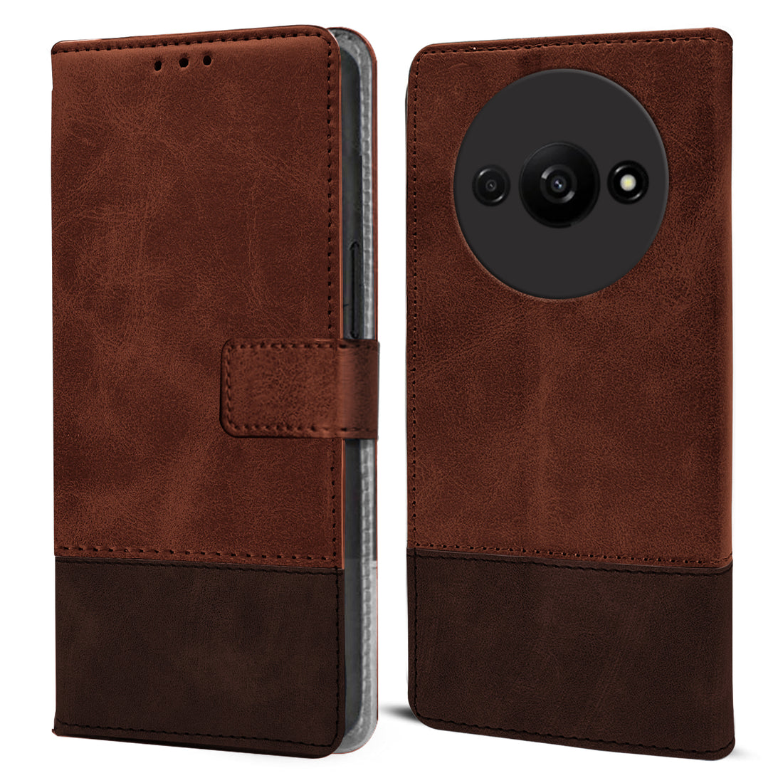 For Xiaomi Redmi A3 2024 Flip Cover Case ( Professional Dual Leather Wallet with Magnetic Closure)