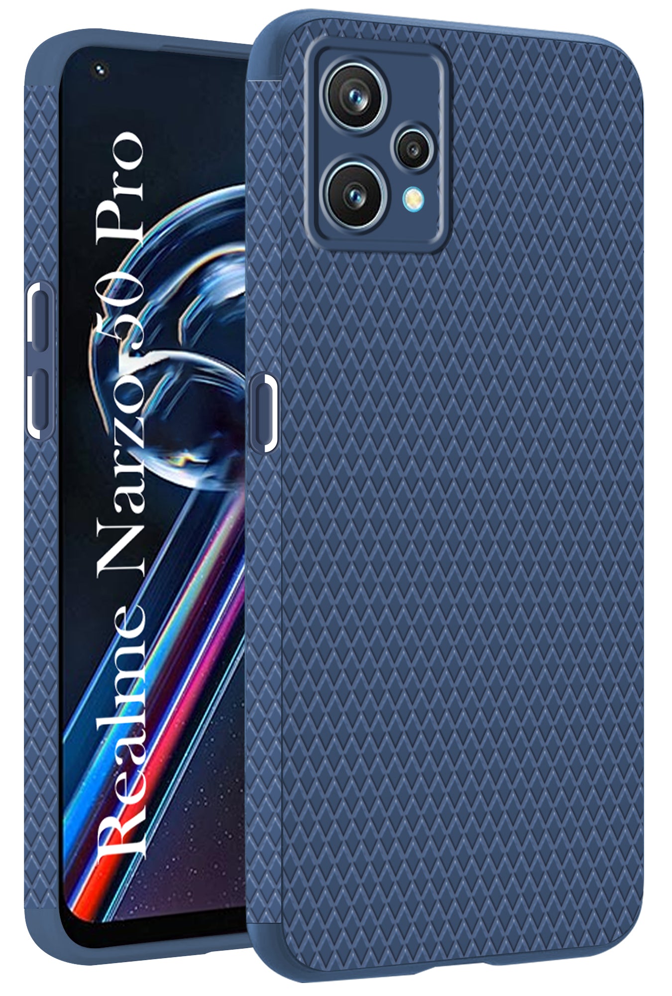 For Realme Narzo 50 Pro Back Cover Case (Liquid Silicone | Side Grip | Camera Protection)