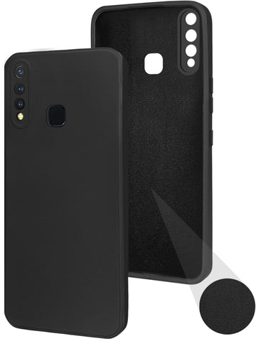 For Vivo U20 | Vivo U3 Back Cover Case ( Matte Finish Silicone with Inside Fiber cloth)