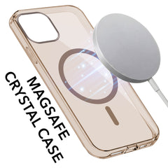 For Apple iPhone 14 Plus Back Cover Case Lifetime Anti-Yellow MagSafe Compatible Clear (Sleek Hard Crystal | Shockproof and Camera Protection)