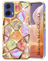For Motorola Moto G85 5G Back Cover Case Compatible With ( Dual Design Glitter Sparkle and Detachable Diamond Print Case | Soft and Flexible)