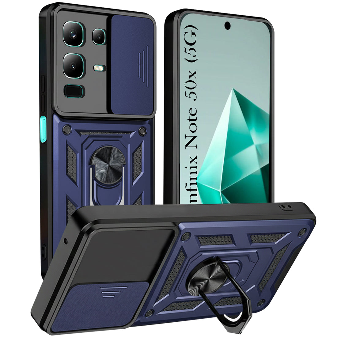 For Infinix Note 50x Back Cover Case (Hybrid Dual Armor Polycarbonate)