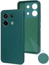 For Poco X6 5G Back Cover Case ( Matte Finish Silicone with Inside Fiber cloth)