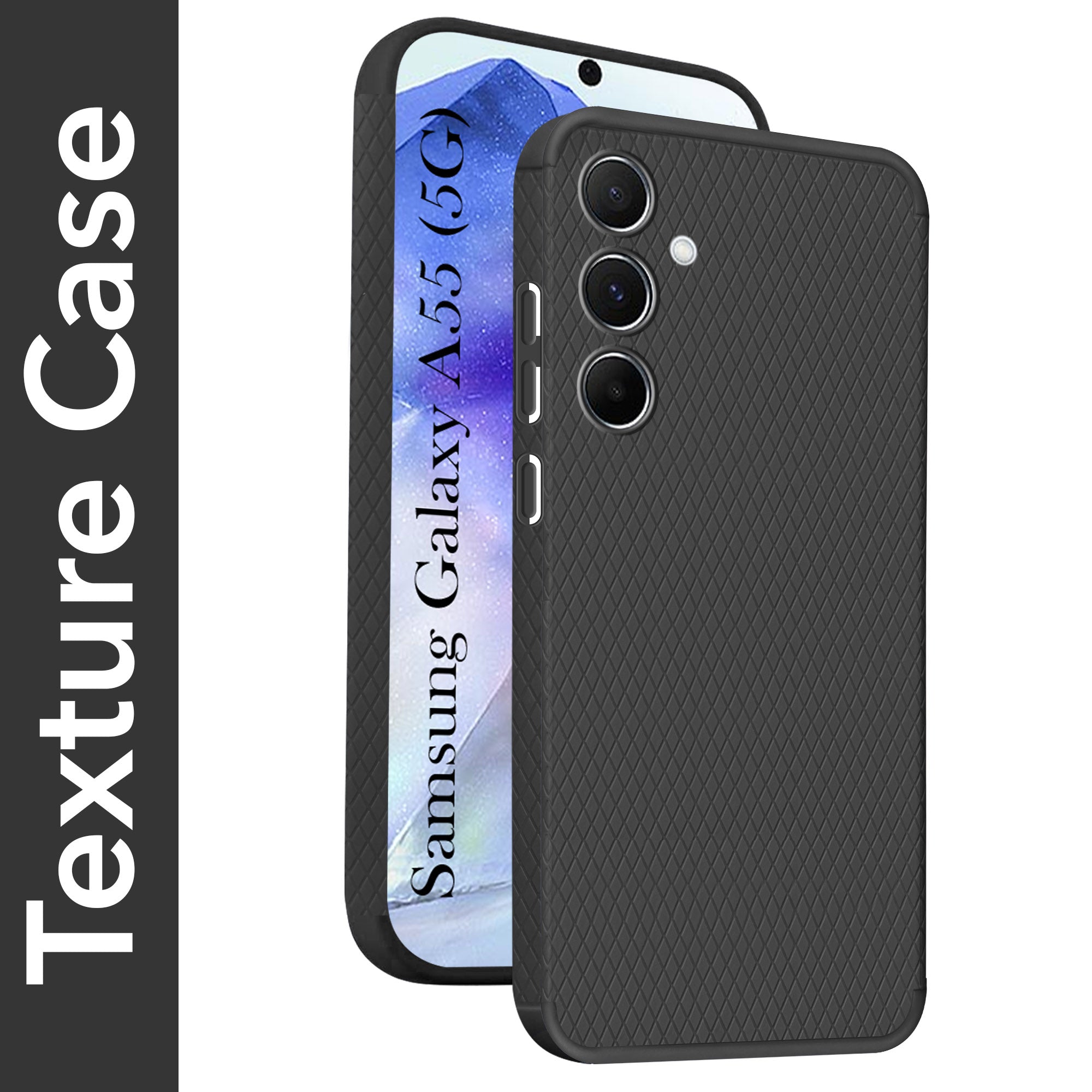 For Samsung Galaxy A55 5G Back Cover Case (Liquid Silicone | Side Grip | Camera Protection)
