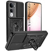 For Vivo Y400 Pro Back Cover Case Hybrid Armor (Sliding Shutter Camera Protection | Polycarbonate |Ring Holder Kickstand)