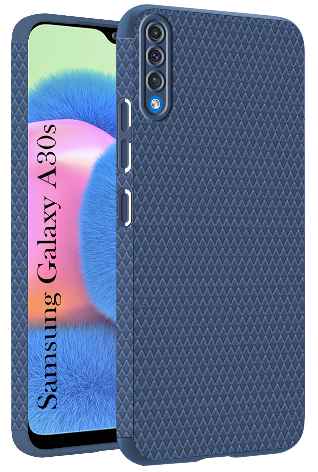 For Samsung Galaxy A30s Back Cover Case (Liquid Silicone | Side Grip | Camera Protection)