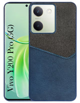 For Vivo Y200 Pro 5G Back Cover Case (Dual PU Leather Stitch | Professional Minimalist | Soft and Flexible)