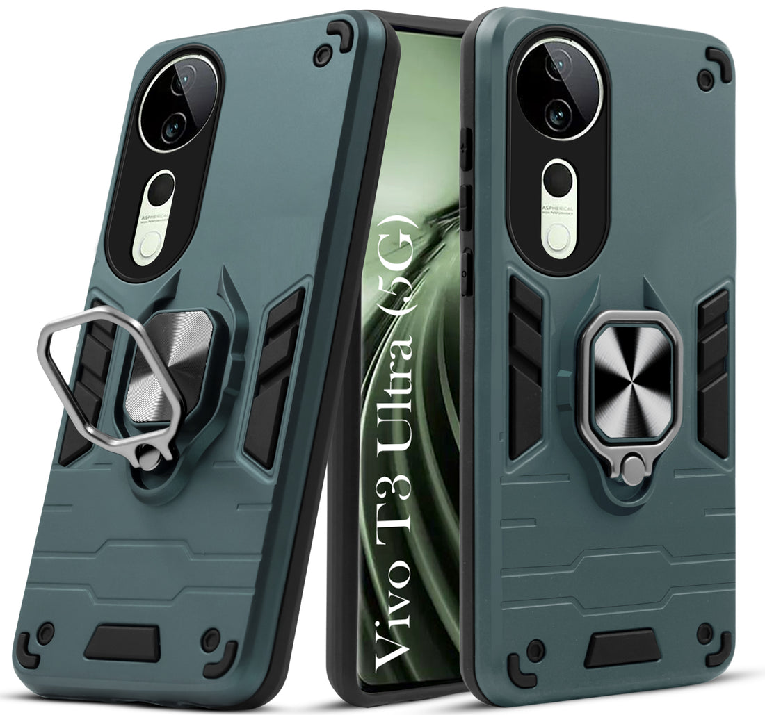 For Vivo T3 Ultra  Back Cover Case (Shockproof Polycarbonate Dual Layer Hybrid Armor)