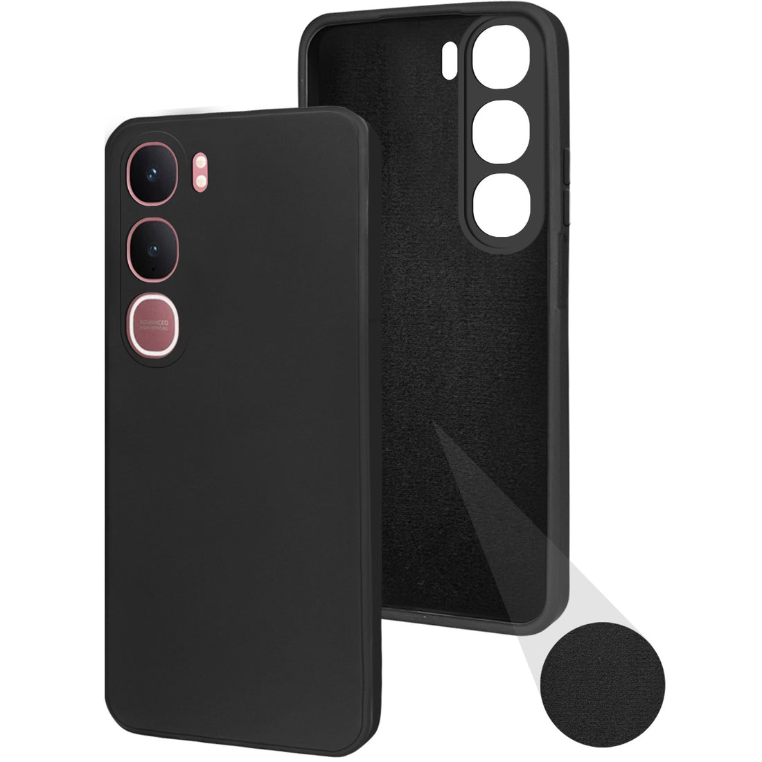 For Vivo Y31 5G Back Cover Case (Matte Finish Silicone with Inside Fiber cloth)