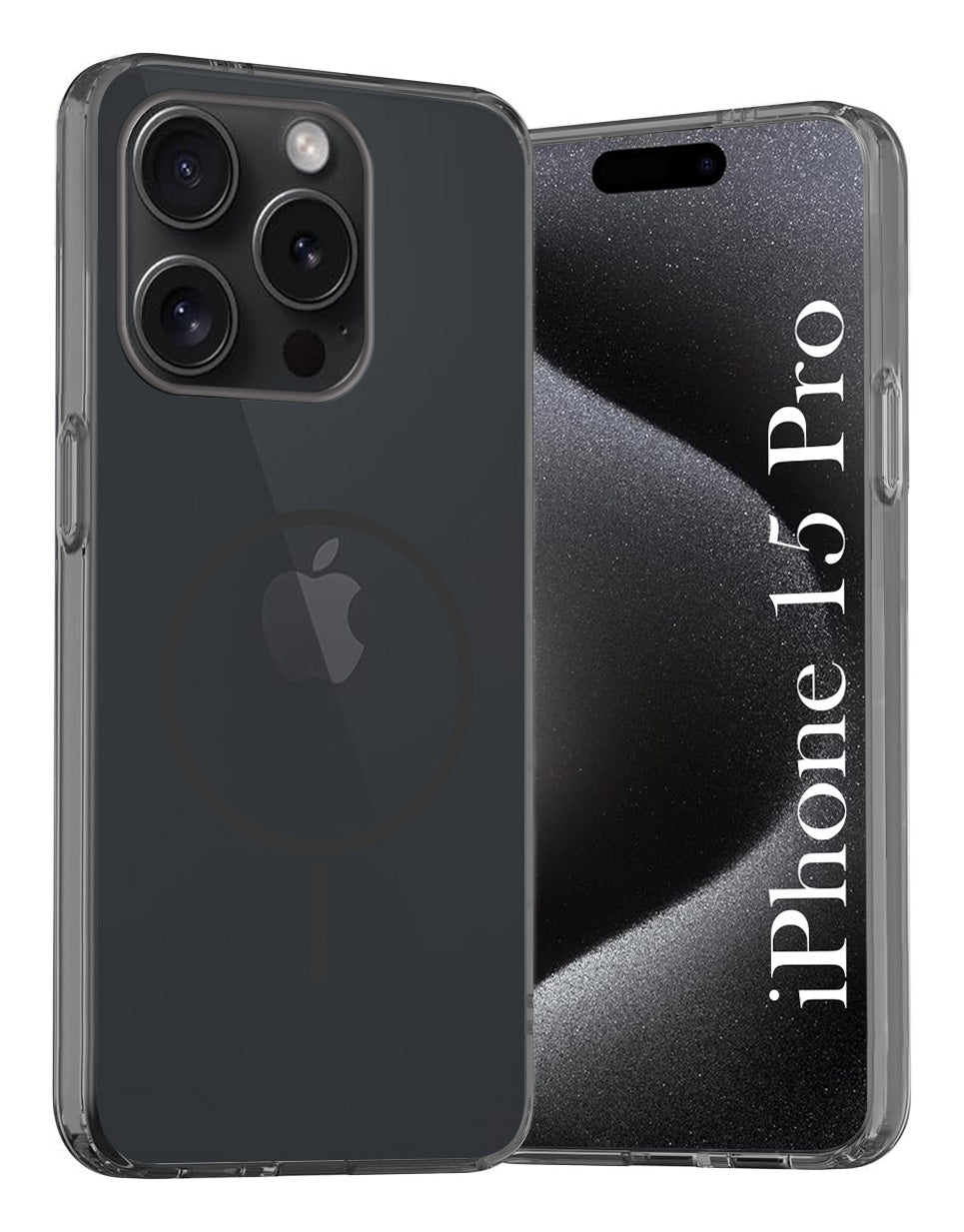 For Apple iPhone 15 Pro Back Cover Case Silicone (Slim Paper Thin | Camera Protection Bump | Minimalist Professional | Soft Flexible)