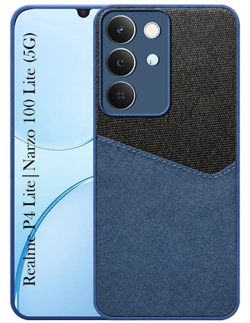 For Realme P4 Lite 5G | Narzo 100 Lite 5G Back Cover Case (Dual PU Leather Stitch | Professional Minimalist | Soft and Flexible)
