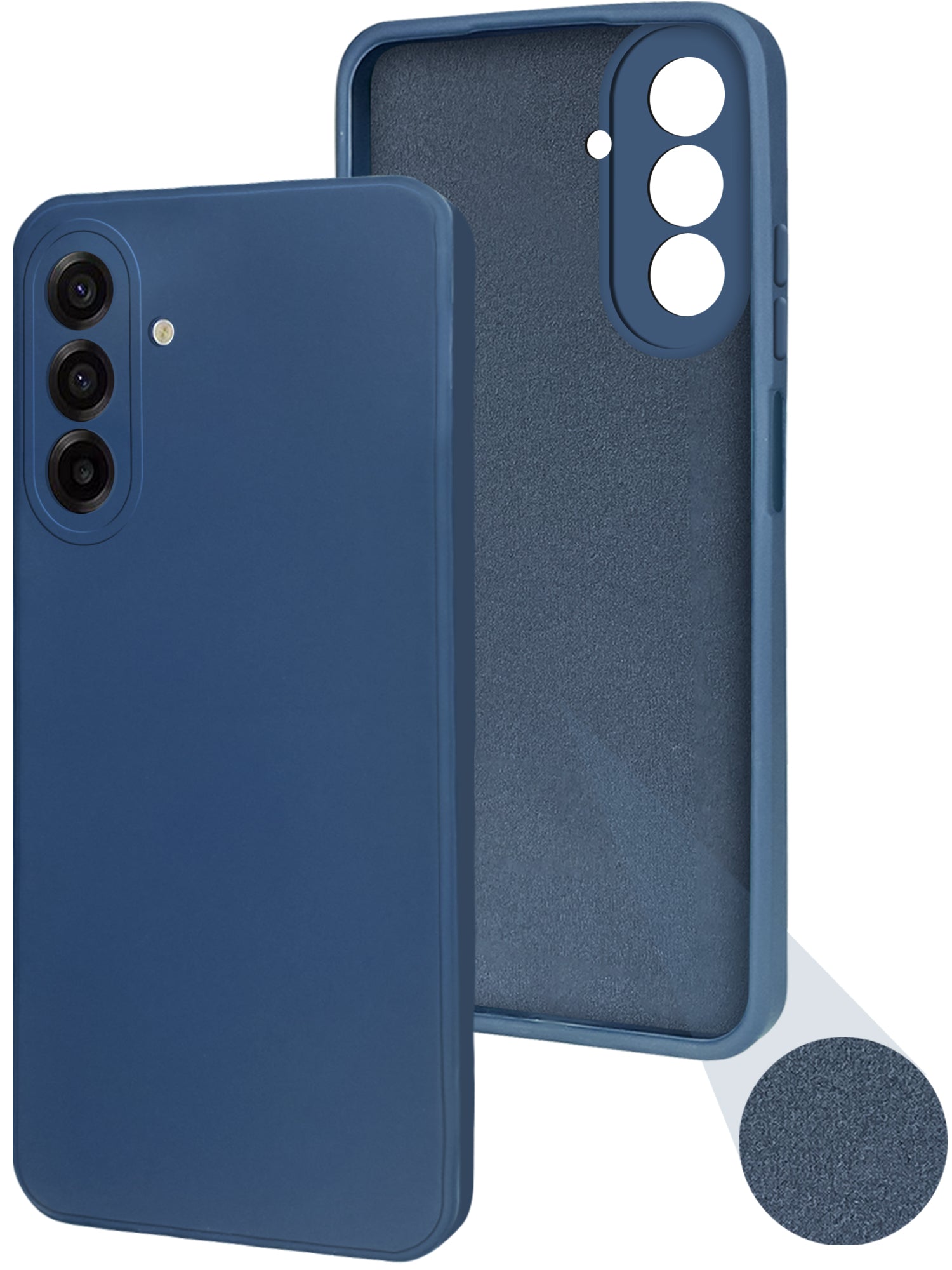 For Samsung Galaxy A17 | Samsung F17 | Samsung M17 5G Back Cover Case (Matte Finish Silicone with Inside Fiber cloth |Black)