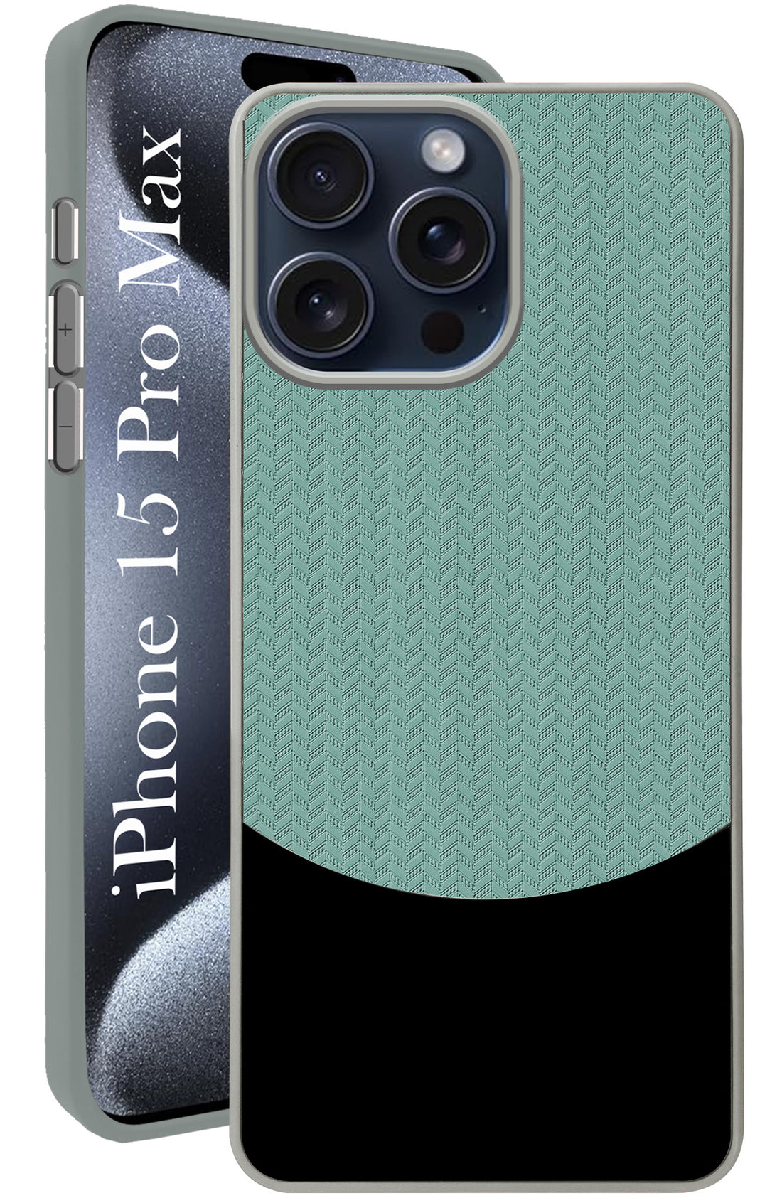 For Apple iPhone 15 Pro Max Back Cover Case (Elegant PU Leather Finish | Premium Minimalist Professional | Camera Protection Bump)
