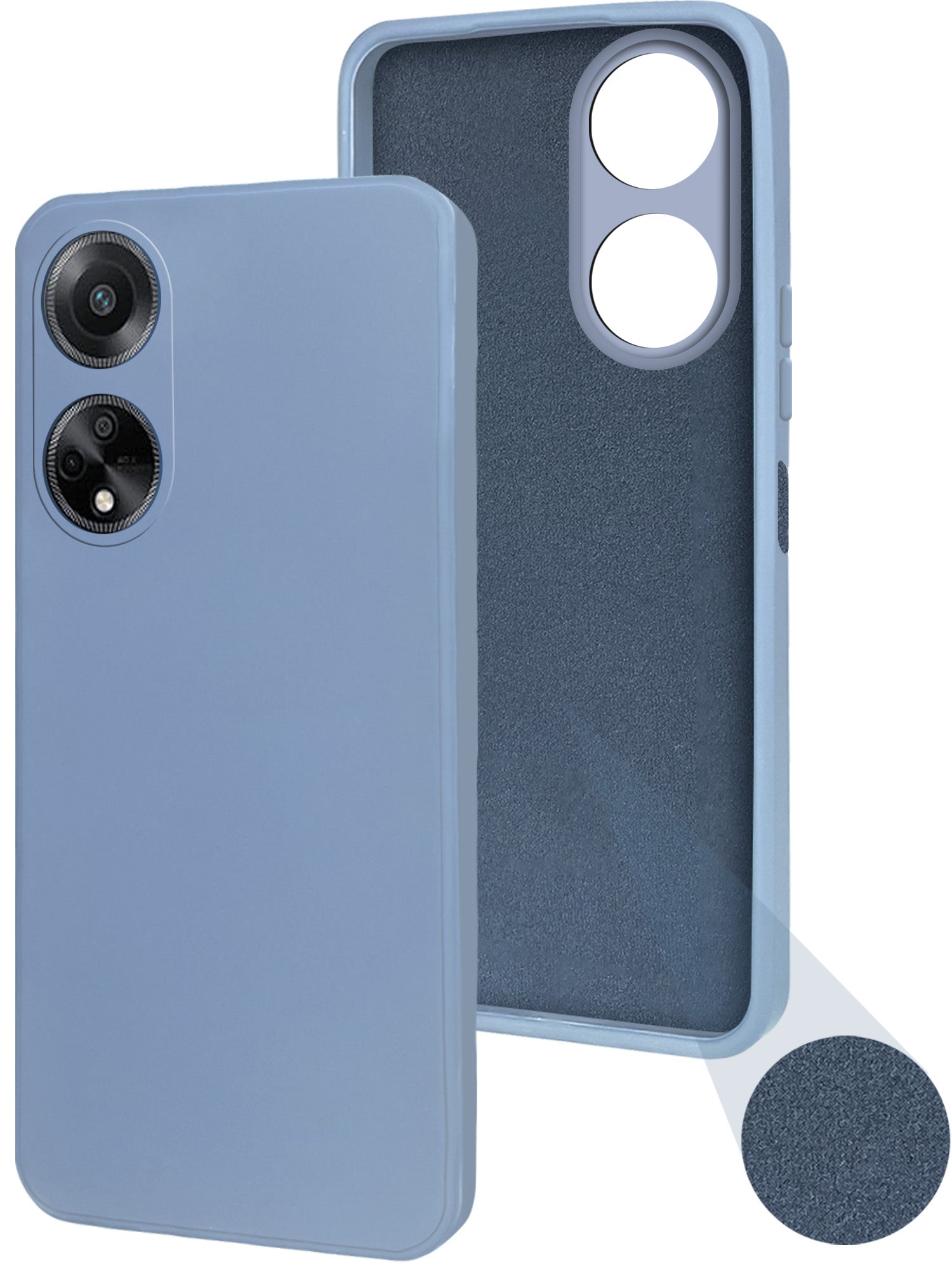 For Oppo F23 5G Back Cover Case (Matte Finish Silicone with Inside Fiber Cloth |Black)