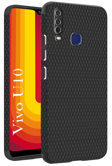 For Vivo U10  Back Cover Case (Liquid Silicone | Side Grip | Camera Protection)