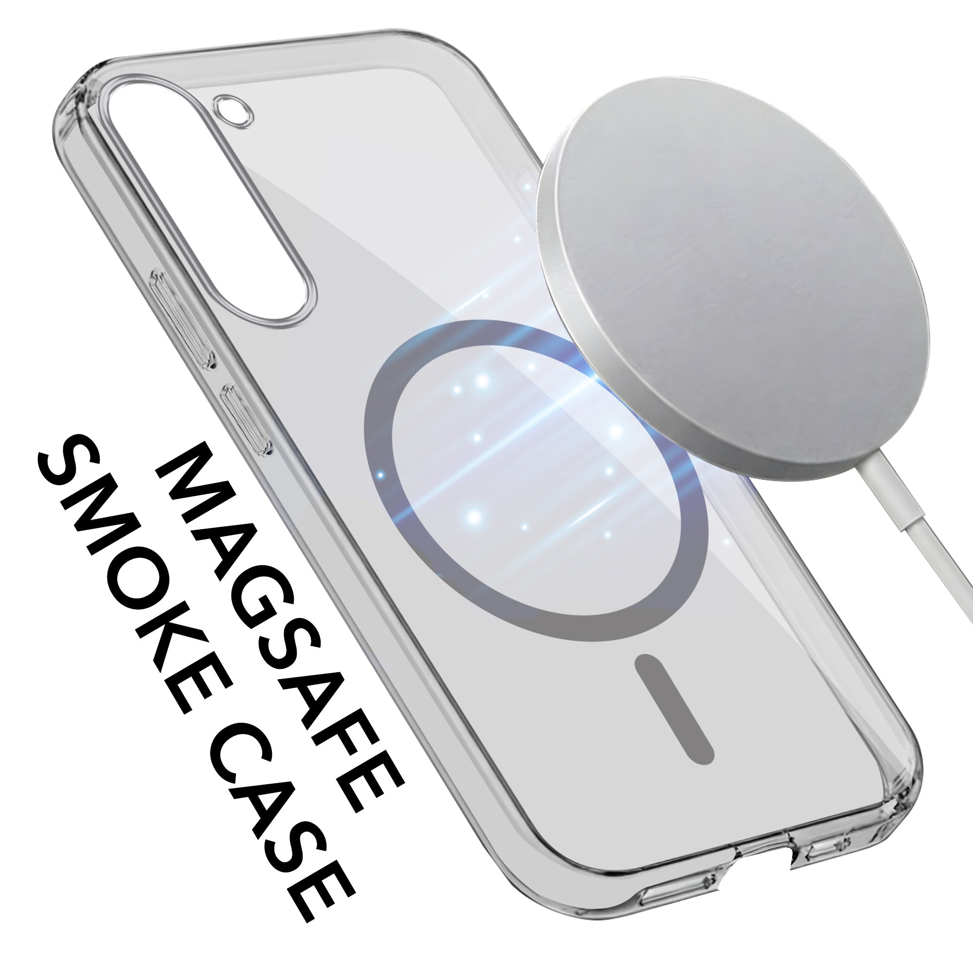 For Samsung Galaxy S23 Plus Back Cover Case Lifetime Anti-Yellow MagSafe Compatible Clear (Sleek Hard Crystal | Shockproof and Camera Protection)